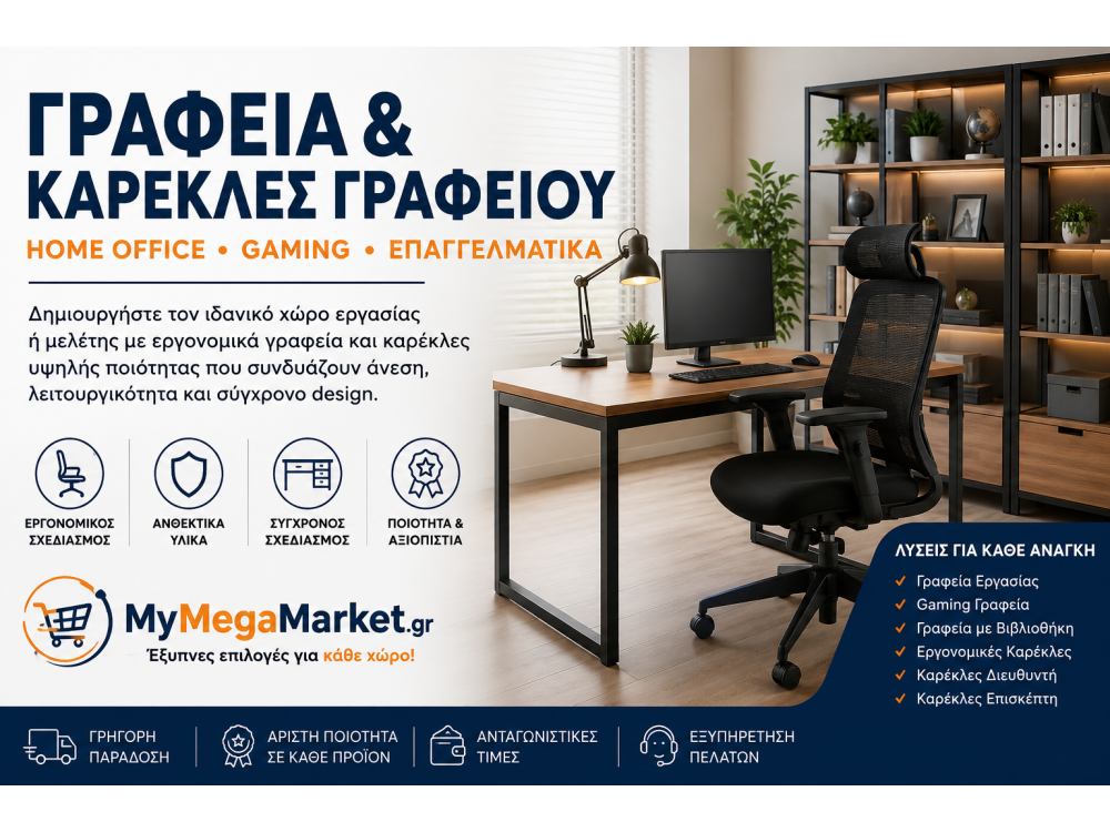 Γραφεία & Καρέκλες Γραφείου | Home Office, Gaming & Επαγγελματικά