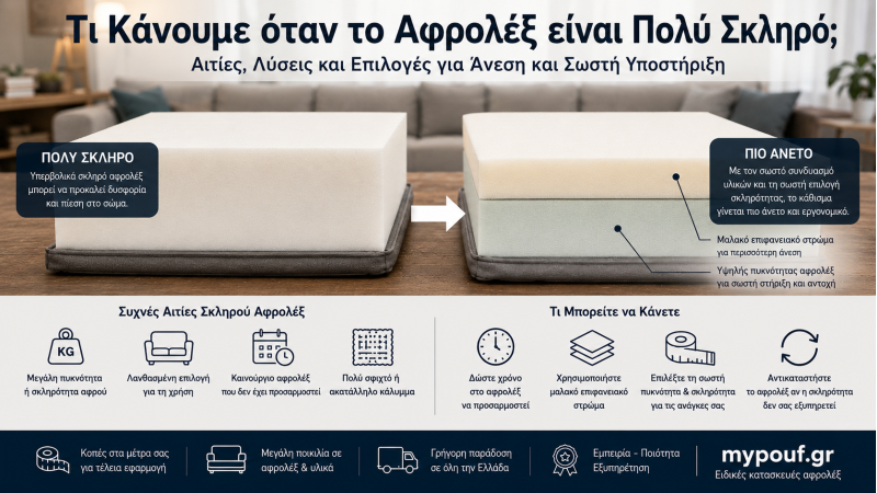 Τι Κάνουμε όταν το Αφρολέξ Είναι Πολύ Σκληρό;