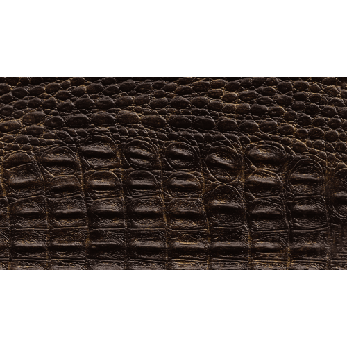 Δερματίνη με το μέτρο Manaos 13 Pu / Pvc Crocodile Skin Effect Dark Olive Green - Gold