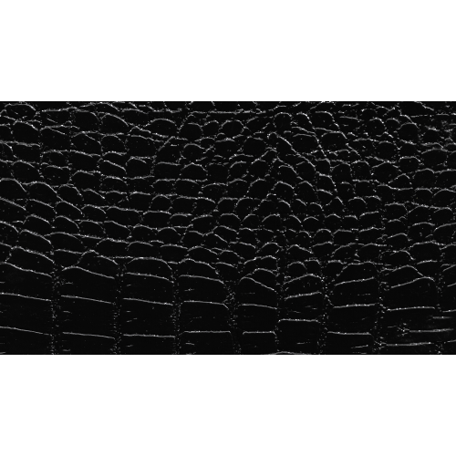 Δερματίνη με το μέτρο Manaos 24 Pu / Pvc Crocodile Skin Effect Black - Silver Glitter