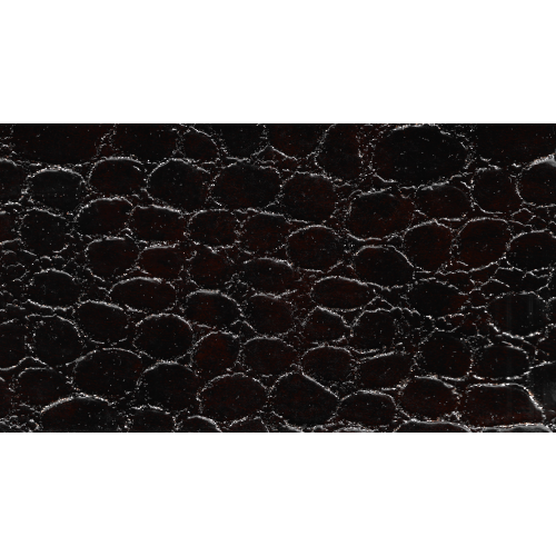 Δερματίνη με το μέτρο Manaos 25 Pu / Pvc Crocodile Skin Effect Dark Brown - Silver Glitter