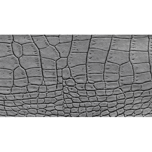 Δερματίνη με το μέτρο Nevada 11 Pu / Pvc Silver - Black Crocodile Effect