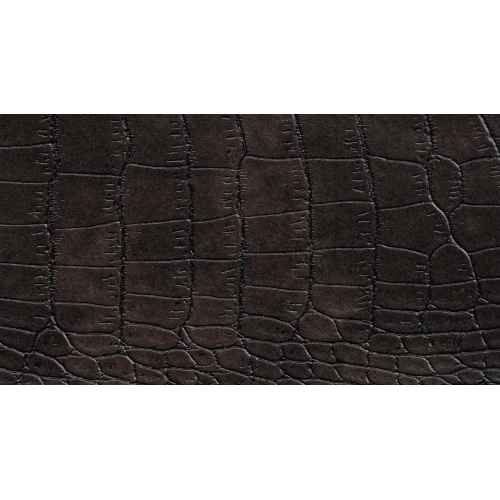 Δερματίνη με το μέτρο Nevada 12 Pu / Pvc Shinny Dark Brown Crocodile Effect