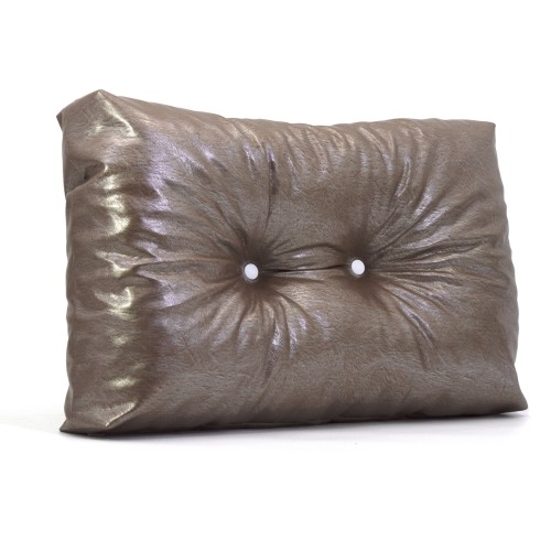 Μαξιλάρι Δερματίνη Πλάτης με Κουμπιά Minesota 10 - Metallic Cinnamon