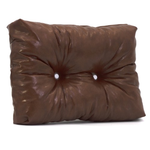Μαξιλάρι Δερματίνη Πλάτης με Κουμπιά Minesota 11 - Cinnamon Light Brown