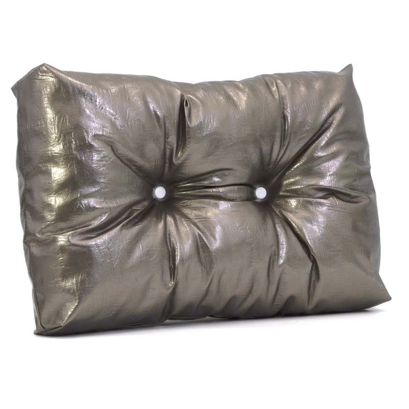 Μαξιλάρι Δερματίνη Πλάτης με Κουμπιά Aiowa 14 Μεταλλικό Γκρι - Καφέ  | Mycollection.gr Μαξιλάρι Δερματίνη Πλάτης με Κουμπιά Aiowa 14 Μεταλλικό Γκρι - Καφέ  | Mycollection.gr