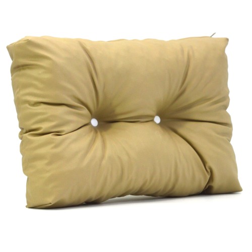 Μαξιλάρι Δερματίνη Πλάτης με Κουμπιά Odario 17 - Cappuccino Beige 