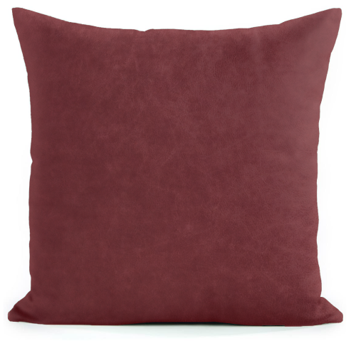 Μαξιλάρα Δερματίνη Δαπέδου Μπορντώ Minesota Με Φερμουάρ