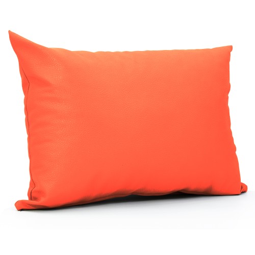 Μαξιλάρι Δερματίνη καναπέ Odario 19 - Orange Με Φερμουάρ