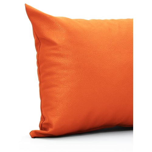 Μαξιλάρι Δερματίνη καναπέ Odario 25 - Vivid Orange Με Φερμουάρ Μαξιλάρι Δερματίνη καναπέ Odario 25 - Vivid Orange Με Φερμουάρ