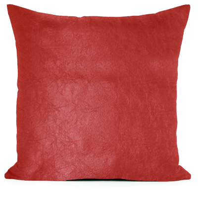 Μαξιλάρα Δερματίνη Δαπέδου Κόκκινη Miami Με Φερμουάρ