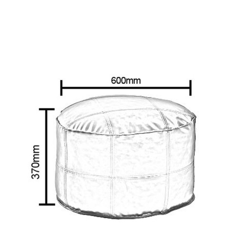 Πουφ AKILA Μαύρο Δέρμα Φ86x39cm Πουφ AKILA Μαύρο Δέρμα Φ86x39cm