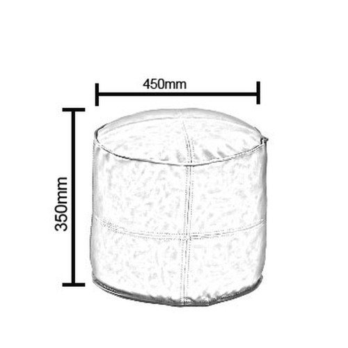 Πουφ CHISISI Μαύρο Δέρμα Φ45x35cm Πουφ CHISISI Μαύρο Δέρμα Φ45x35cm
