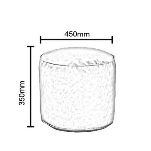 Πουφ HABIBAH Μαύρο Δέρμα Φ45x35cm Πουφ HABIBAH Μαύρο Δέρμα Φ45x35cm