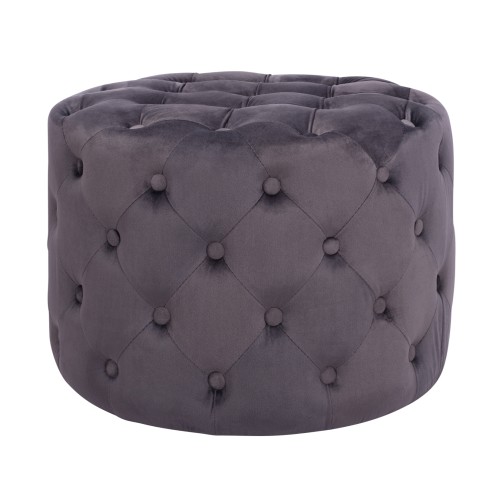 ΣΚΑΜΠΟ KASSIE  ΓΚΡΙ ΒΕΛΟΥΔΟ ΤΥΠΟΥ CHESTERFIELD HM8406.01 Φ60x43Υ εκ. ΣΚΑΜΠΟ KASSIE  ΓΚΡΙ ΒΕΛΟΥΔΟ ΤΥΠΟΥ CHESTERFIELD HM8406.01 Φ60x43Υ εκ.