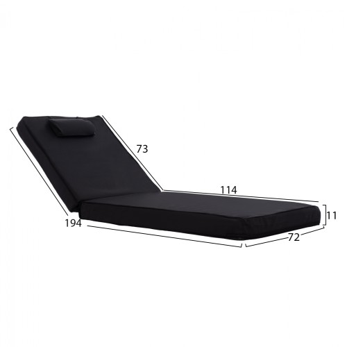 ΜΑΞΙΛΑΡΙ ΞΑΠΛΩΣΤΡΑΣ TEXTILENE 600gr/m2 2X1 SIFNOΜΑΥΡΟ HM11237.05T 194x70x11 εκ. ΜΑΞΙΛΑΡΙ ΞΑΠΛΩΣΤΡΑΣ TEXTILENE 600gr/m2 2X1 SIFNOΜΑΥΡΟ HM11237.05T 194x70x11 εκ.