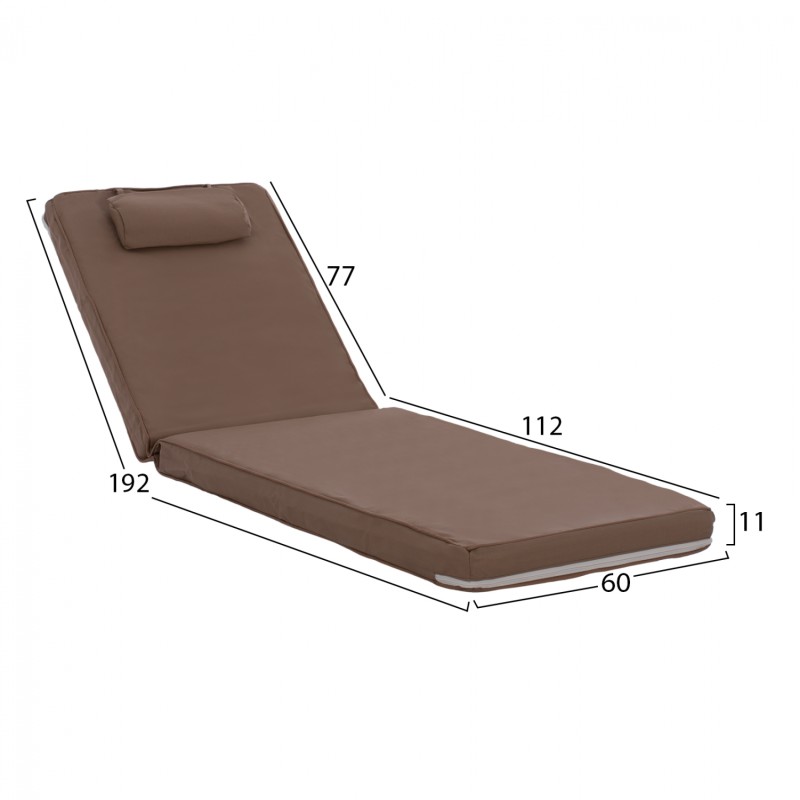 ΜΑΞΙΛΑΡΙ ΞΑΠΛΩΣΤΡΑΣ TEXTILENE 600gr/m2 2X1 SIFNOS ΜΟΚΑ HM11237.04T 194x70x11εκ. | Mycollection.gr ΜΑΞΙΛΑΡΙ ΞΑΠΛΩΣΤΡΑΣ TEXTILENE 600gr/m2 2X1 SIFNOS ΜΟΚΑ HM11237.04T 194x70x11εκ. | Mycollection.gr