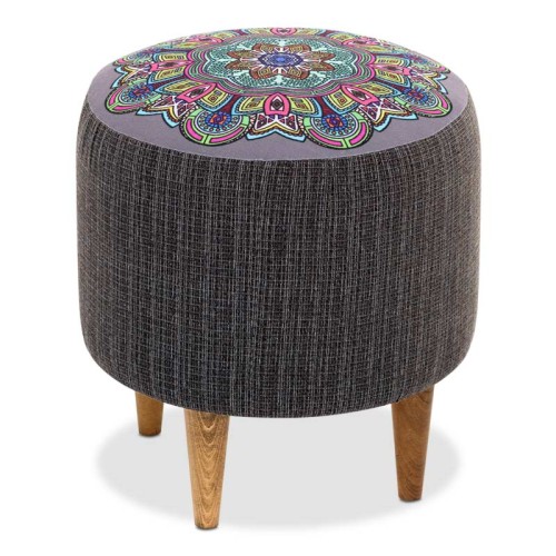 Σκαμπώ Enna υφασμάτινο χρώμα γκρι 40x40x42εκ. Σκαμπώ Enna υφασμάτινο χρώμα γκρι 40x40x42εκ.