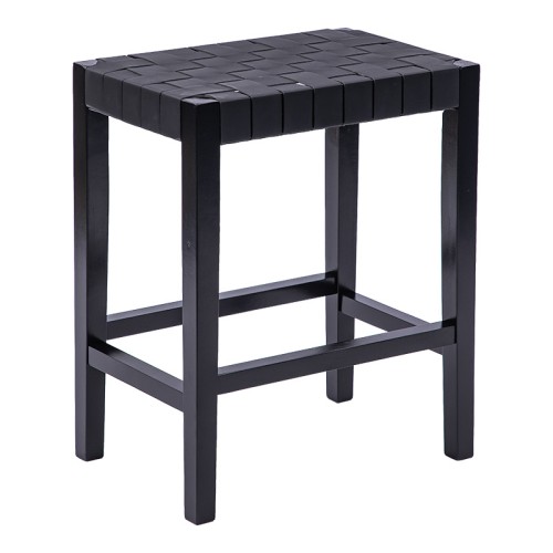 Σκαμπό Ridley Ξύλο-Pu Μαύρο 51X34X61.5Εκ