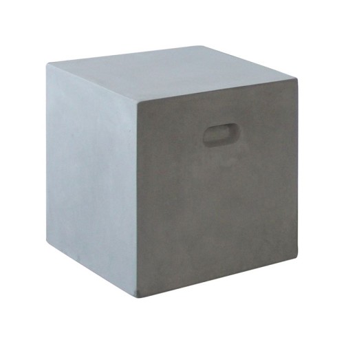 Concrete Cubic Σκαμπό Κήπου - Βεράντας, Cement Grey 37x37x40cm Concrete Cubic Σκαμπό Κήπου - Βεράντας, Cement Grey 37x37x40cm