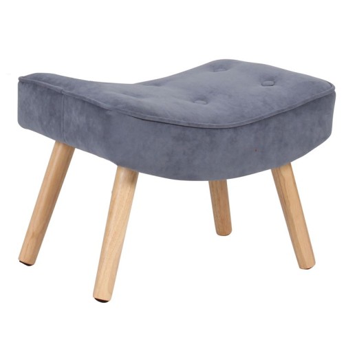 Alma Σκαμπό - Υποπόδιο, Ύφασμα Velure Ανοιχτό Μπλε, Πόδια Φυσικό, K/D 52x38x35cm Alma Σκαμπό - Υποπόδιο, Ύφασμα Velure Ανοιχτό Μπλε, Πόδια Φυσικό, K/D 52x38x35cm