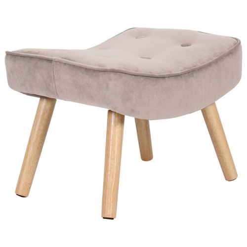 Alma Σκαμπό - Υποπόδιο, Ύφασμα Velure Ανοιχτό Καφέ, Πόδια Φυσικό, K/D 52x38x35cm Alma Σκαμπό - Υποπόδιο, Ύφασμα Velure Ανοιχτό Καφέ, Πόδια Φυσικό, K/D 52x38x35cm