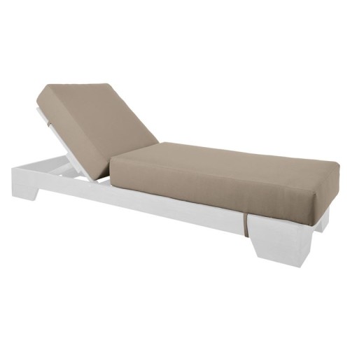 Verano Μαξιλάρι Ξαπλώστρας (B) Ύφ.cappuccino Water Repellent Με Φερμουάρ - Velcro 208(76+132)x69/20cm