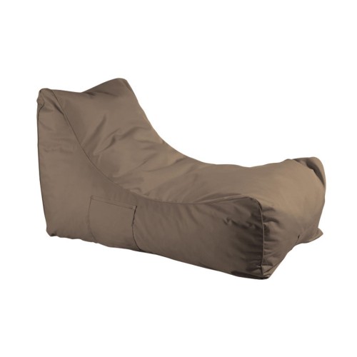 Lazy Πουφ Ανάκλιντρο 100% Αδιάβροχο, Ύφασμα Καφέ 70x106x67cm