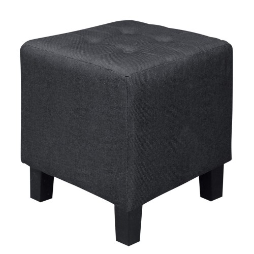 Medea Σκαμπό Βοηθητικό, Ύφασμα Μαύρο 37x37x42cm Medea Σκαμπό Βοηθητικό, Ύφασμα Μαύρο 37x37x42cm