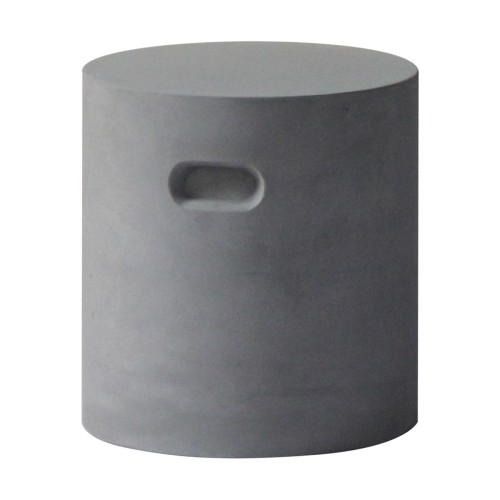 Concrete Cylinder Σκαμπό Κήπου - Βεράντας, Cement Grey Φ 37cm H.40cm Concrete Cylinder Σκαμπό Κήπου - Βεράντας, Cement Grey Φ 37cm H.40cm