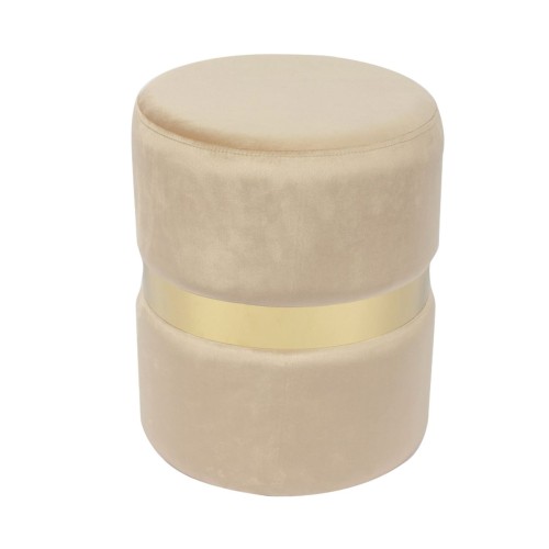 Tommy Σκαμπό Βοηθητικό, Χρώμιο Χρυσό, Ύφασμα Velure Απόχρωση Μπεζ Φ35cm Η.43cm Tommy Σκαμπό Βοηθητικό, Χρώμιο Χρυσό, Ύφασμα Velure Απόχρωση Μπεζ Φ35cm Η.43cm