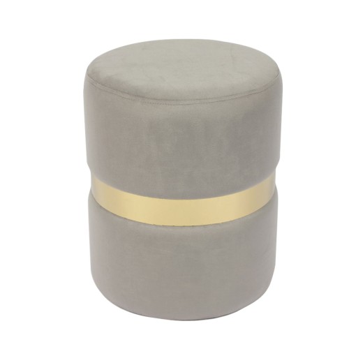 Tommy Σκαμπό Βοηθητικό, Χρώμιο Χρυσό, Ύφασμα Velure Απόχρωση Γκρι Φ35cm Η.43cm Tommy Σκαμπό Βοηθητικό, Χρώμιο Χρυσό, Ύφασμα Velure Απόχρωση Γκρι Φ35cm Η.43cm