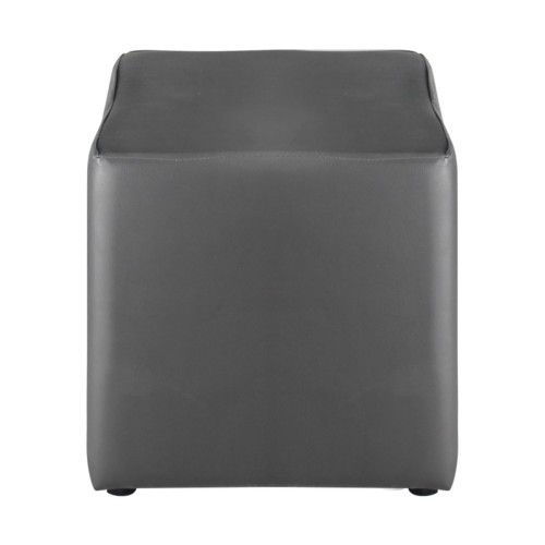 Club Σκαμπό Βοηθητικό, Pu Γκρι 37x37x42cm Club Σκαμπό Βοηθητικό, Pu Γκρι 37x37x42cm