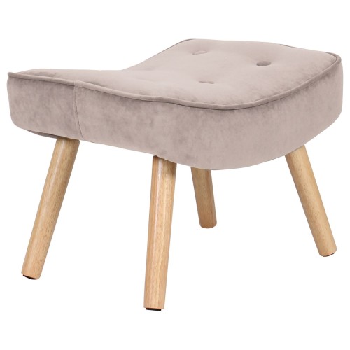Alma Σκαμπό - Υποπόδιο, Ύφασμα Velure Ανοιχτό Καφέ, Πόδια Φυσικό, K/D 52x38x35cm Alma Σκαμπό - Υποπόδιο, Ύφασμα Velure Ανοιχτό Καφέ, Πόδια Φυσικό, K/D 52x38x35cm