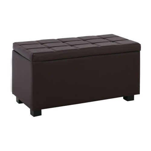 Denise Σκαμπο Με Αποθηκευτικό Χώρο - Ταμπουρέ, Pu Σκούρο Καφέ 88x43x45cm Denise Σκαμπο Με Αποθηκευτικό Χώρο - Ταμπουρέ, Pu Σκούρο Καφέ 88x43x45cm