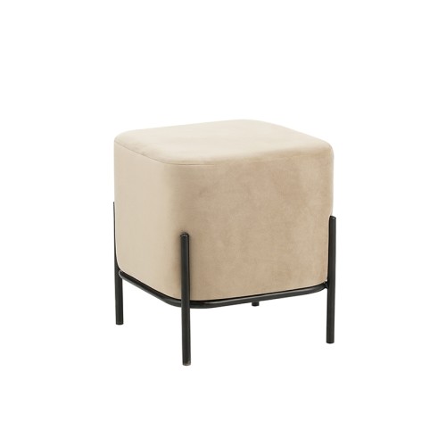 BELLA/S ΣΚΑΜΠΟ BEIGE VELVET ΥΦΑΣΜΑ 36X36Χ38εκ. BELLA/S ΣΚΑΜΠΟ BEIGE VELVET ΥΦΑΣΜΑ 36X36Χ38εκ.