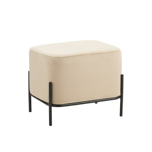 BELLA/L ΣΚΑΜΠΟ BEIGE VELVET ΥΦΑΣΜΑ 48X37Χ39εκ. BELLA/L ΣΚΑΜΠΟ BEIGE VELVET ΥΦΑΣΜΑ 48X37Χ39εκ.