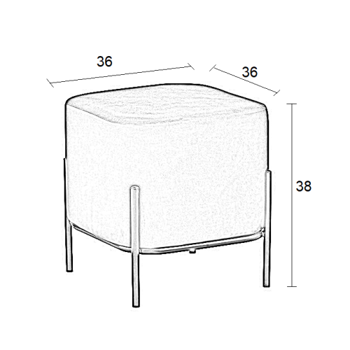 BELLA/S ΣΚΑΜΠΟ BLACK VELVET ΥΦΑΣΜΑ 36X36Χ38εκ. BELLA/S ΣΚΑΜΠΟ BLACK VELVET ΥΦΑΣΜΑ 36X36Χ38εκ.