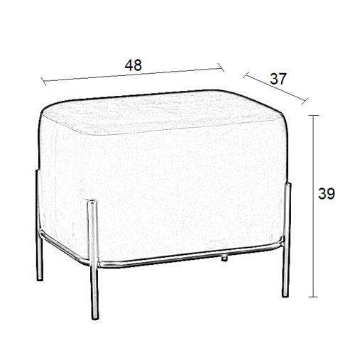 BELLA/L ΣΚΑΜΠΟ BEIGE VELVET ΥΦΑΣΜΑ 48X37Χ39εκ. BELLA/L ΣΚΑΜΠΟ BEIGE VELVET ΥΦΑΣΜΑ 48X37Χ39εκ.