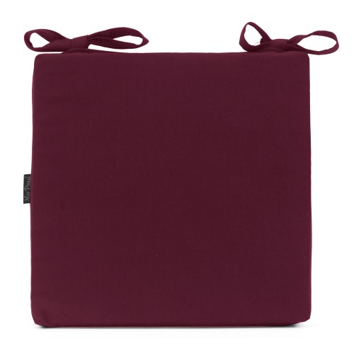 Μαξιλάρι Καρέκλας Με Δέσιμο μονόχρωμο μπορντώ - Λονέτα Ύφασμα Μαξιλάρι Καρέκλας Με Δέσιμο μονόχρωμο μπορντώ - Λονέτα Ύφασμα