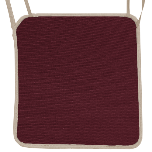 Μαξιλάρι Καρέκλας Με Ρέλι Μονόχρωμο μπορντώ ύφασμα λονέτα Μαξιλάρι Καρέκλας Με Ρέλι Μονόχρωμο μπορντώ ύφασμα λονέτα