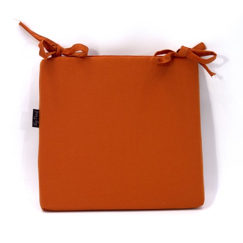 Μαξιλάρι Καρέκλας Με Δέσιμο μονόχρωμο Πορτοκαλί - Λονέτα Ύφασμα Μαξιλάρι Καρέκλας Με Δέσιμο μονόχρωμο Πορτοκαλί - Λονέτα Ύφασμα