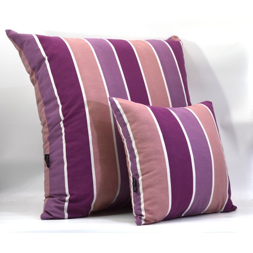Μαξιλάρα δαπέδου Design Με Ρίγες Φαρδιές Μώβ - Σάπιο Μήλο - Λιλά  - Λονέτα ύφασμα