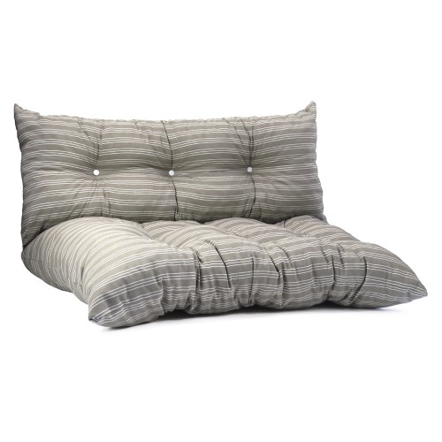 Μαξιλάρι αδιάβροχο για καναπέ με ενσωματωμένη πλάτη Γκρι - Καφέ με ρίγες από ομπρελόπανο Μαξιλάρι αδιάβροχο για καναπέ με ενσωματωμένη πλάτη Γκρι - Καφέ με ρίγες από ομπρελόπανο
