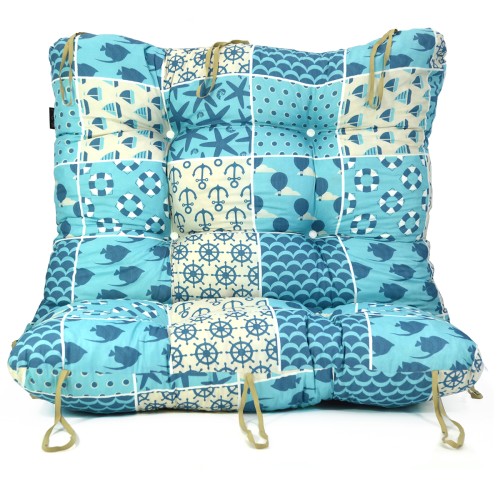 Μαξιλάρι για καναπέ με ενσωματωμένη πλάτη - Σχέδιο Summer Κρετόν ύφασμα Μαξιλάρι για καναπέ με ενσωματωμένη πλάτη - Σχέδιο Summer Κρετόν ύφασμα