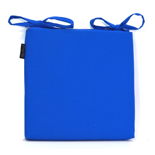 Μαξιλάρι Καρέκλας Αδιάβροχο Μονόχρωμο Μπλέ Από Ομπρελόπανο με δέσιμο Μαξιλάρι Καρέκλας Αδιάβροχο Μονόχρωμο Μπλέ Από Ομπρελόπανο με δέσιμο