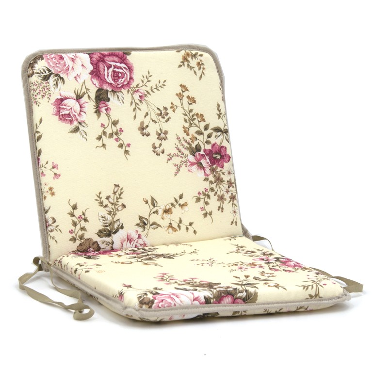 Μαξιλάρι καρέκλας με πλάτη λονέτα σχέδιο Floral Rakel 101 | Mycollection.gr