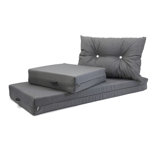 Μαξιλάρι Πλάτης Με 2 Κουμπιά αδιάβροχο 100% PP Olefin μονόχρωμο γκρι Μαξιλάρι Πλάτης Με 2 Κουμπιά αδιάβροχο 100% PP Olefin μονόχρωμο γκρι