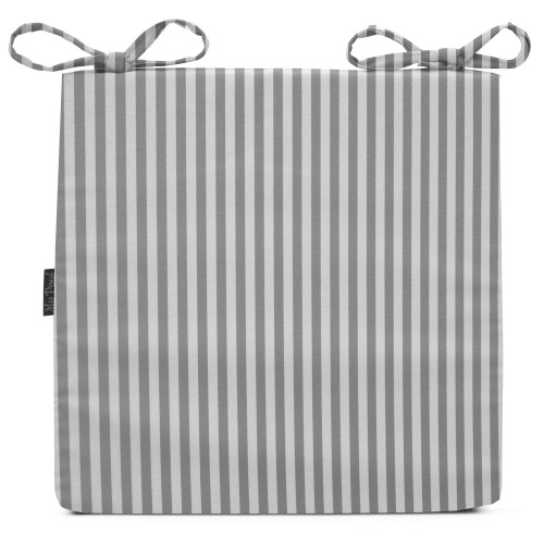 Μαξιλάρι Καρέκλας Αδιάβροχο Ρίγες γκρι 100% PP Olefin με δέσιμο Μαξιλάρι Καρέκλας Αδιάβροχο Ρίγες γκρι 100% PP Olefin με δέσιμο