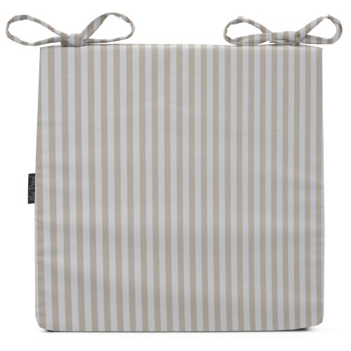 Μαξιλάρι Καρέκλας Αδιάβροχο Ρίγες μπεζ 100% PP Olefin με δέσιμο Μαξιλάρι Καρέκλας Αδιάβροχο Ρίγες μπεζ 100% PP Olefin με δέσιμο